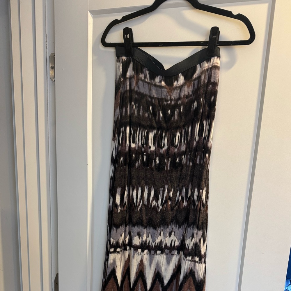 Ella Moss Black and Brown Patterned Dress